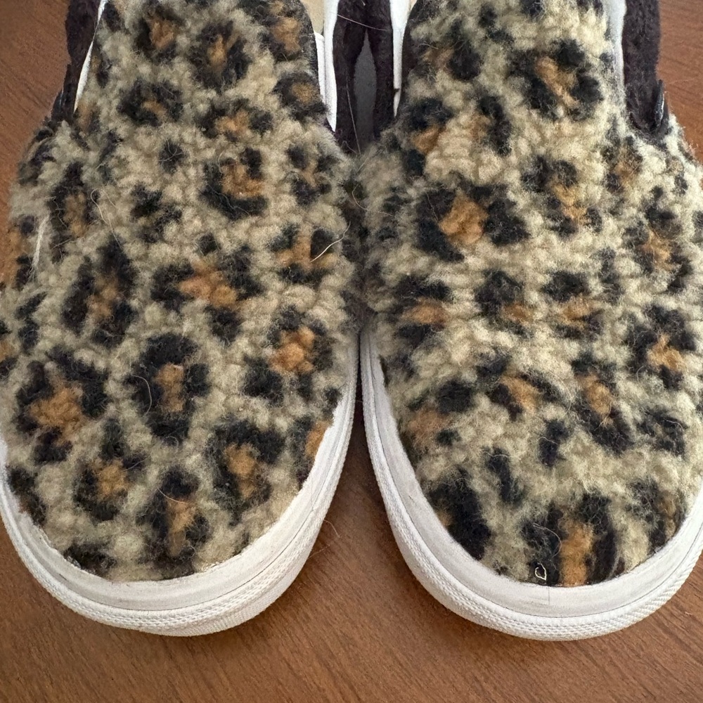 Vans Soft Leopard Furry Slip Ons 7